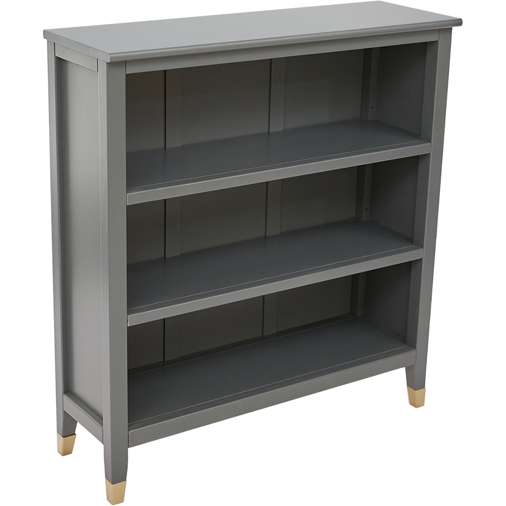 Palazzi 3 Shelves Grey Bookcase Image 4