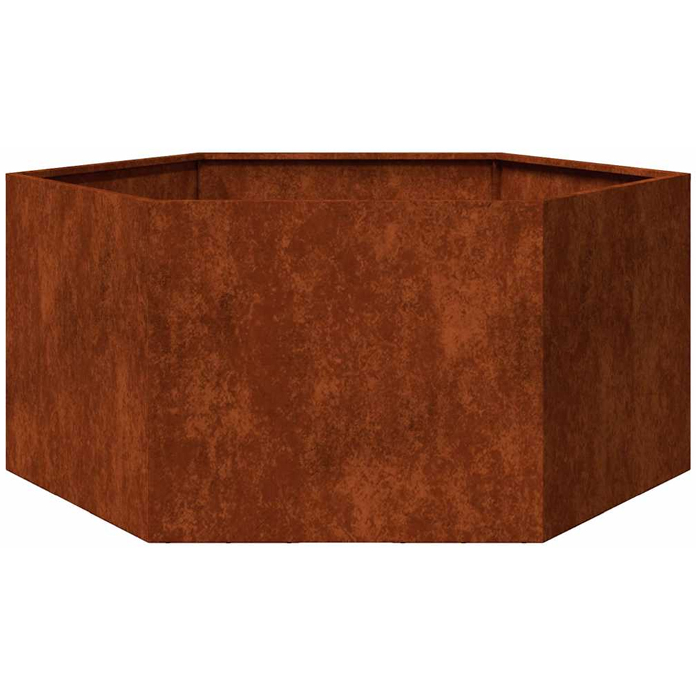 vidaXL Brown Corten Steel Garden Planter 45 x 90 x 90cm Image 6