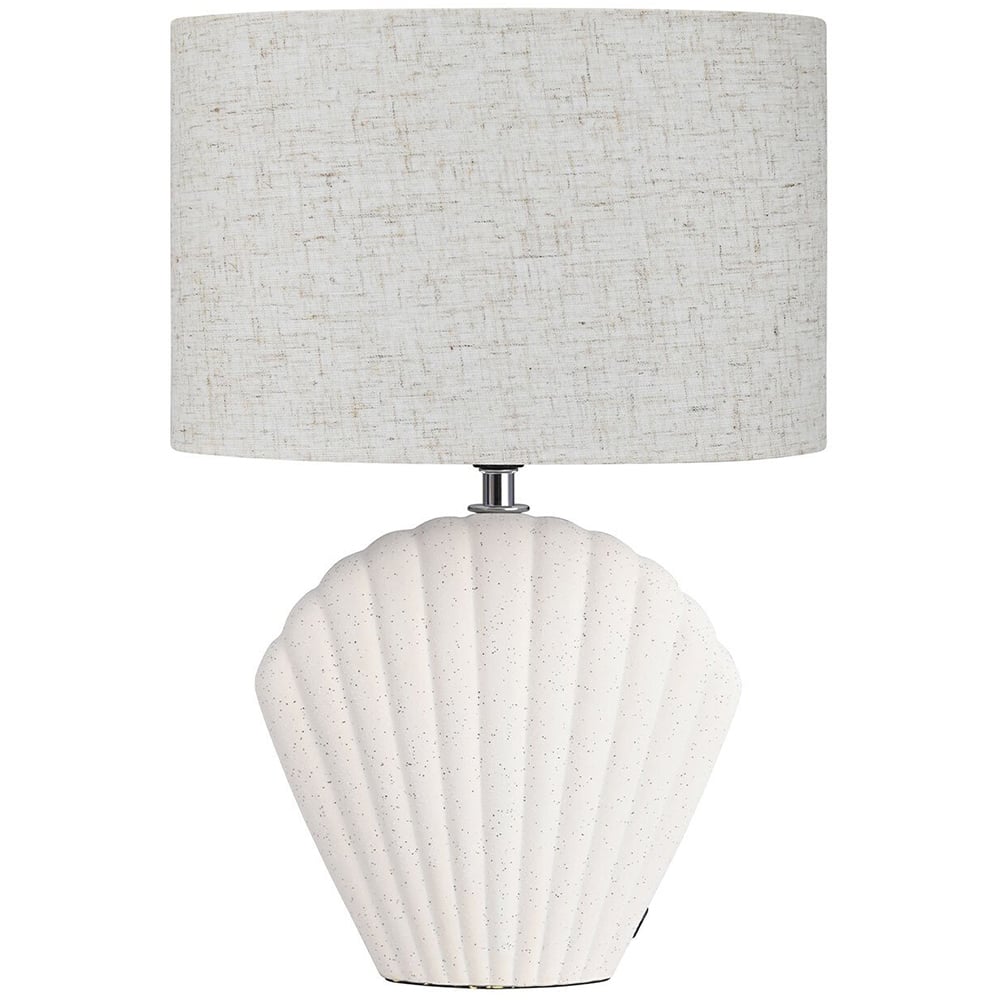 Ceramic Shell Table Lamp - Cream Image