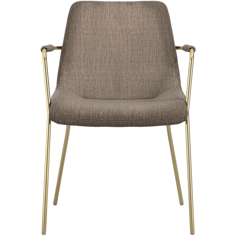 LPD Home Carlo Taupe and Gold and Arms Dining Chair Set of 2 Image 3