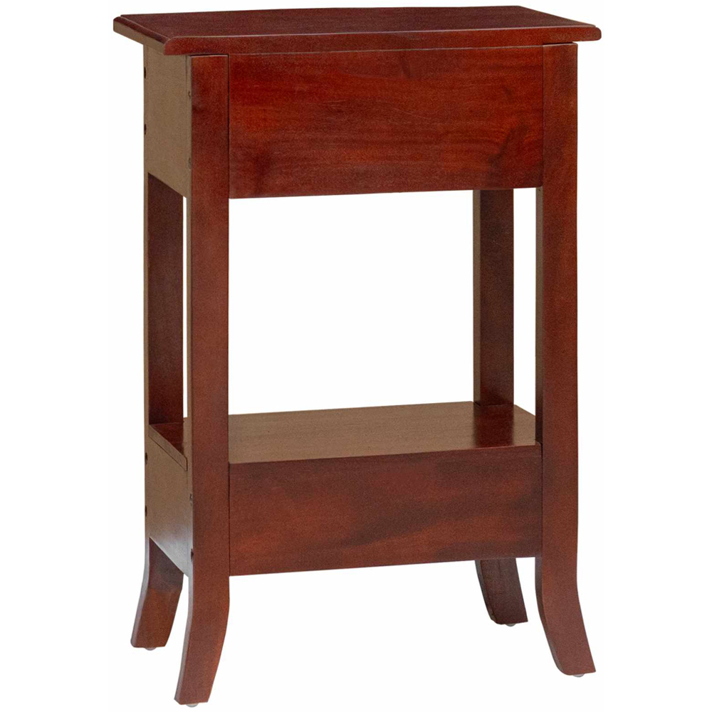 vidaXL 2 Drawer Single Shelf Brown Solid Mahogany Wood Console Table Image 4