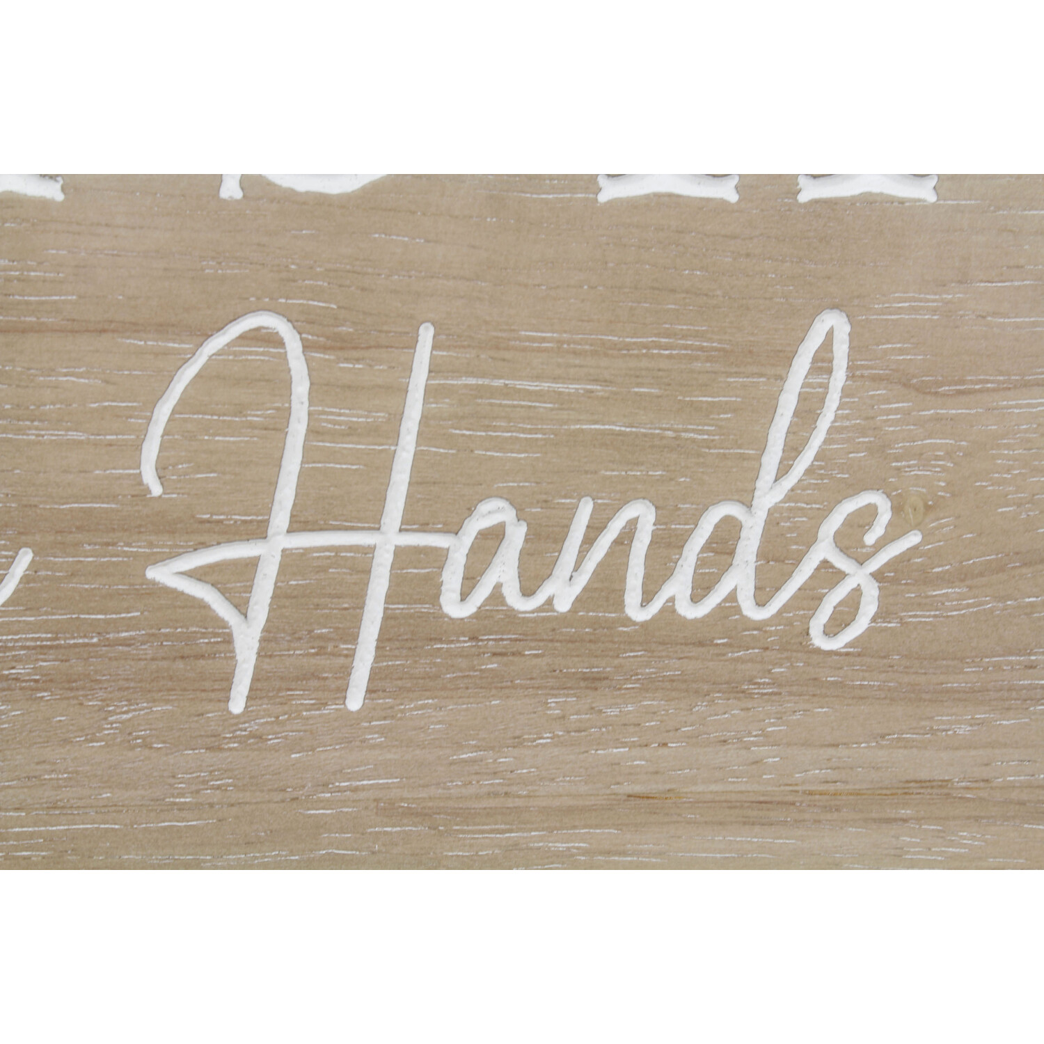 Wash Your Hands Etched Wood Effect Wall Plaque Image 3