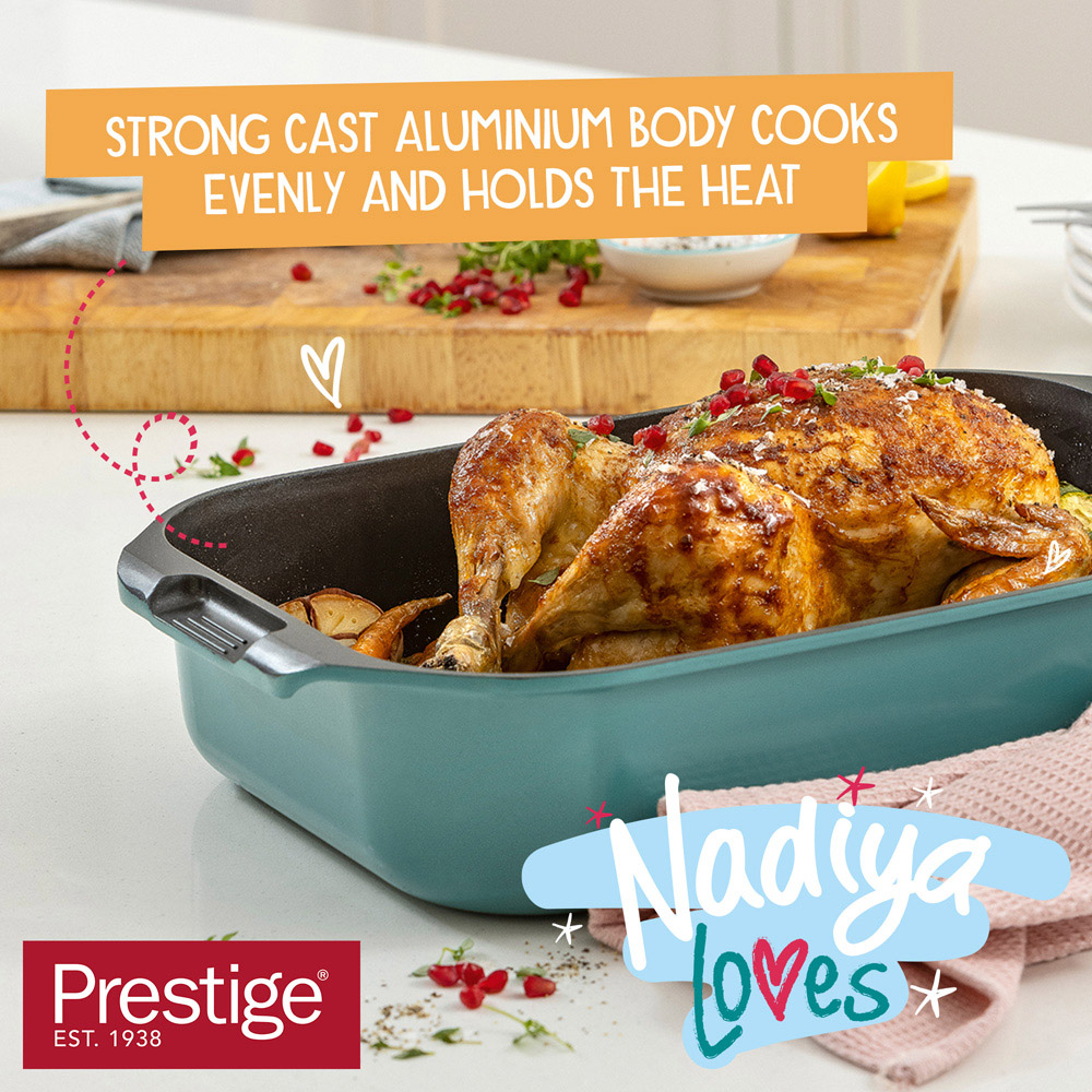 Nadiya x Prestige 39 x 25cm Cast Aluminium Roaster Image 5