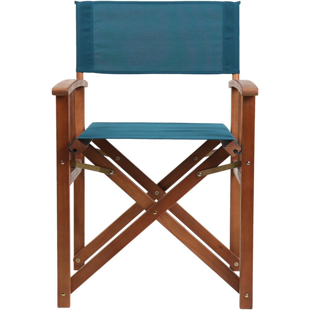 Charles Bentley Eucalyptus Pair Director Chairs Teal Image 3