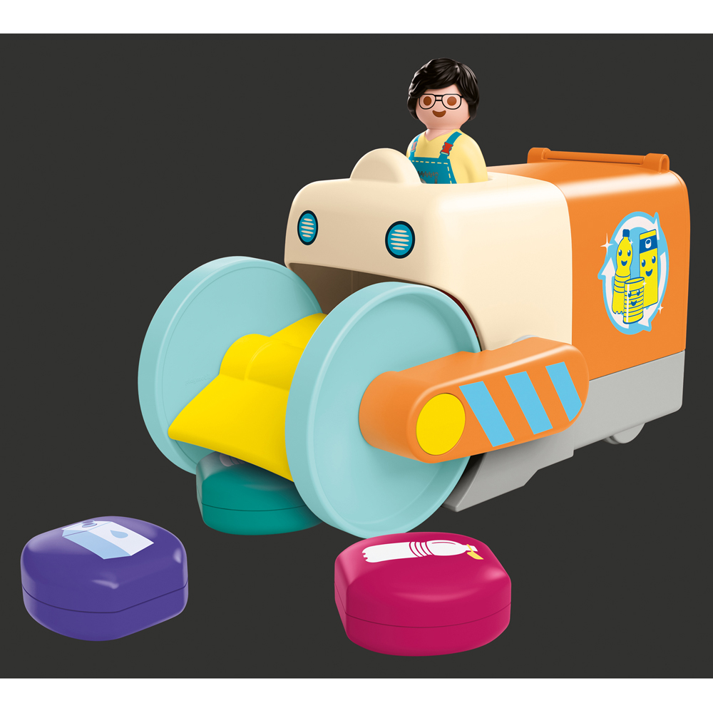 Playmobil Junior Push and Grab Garbage Collector Vehicle Playset Image 4