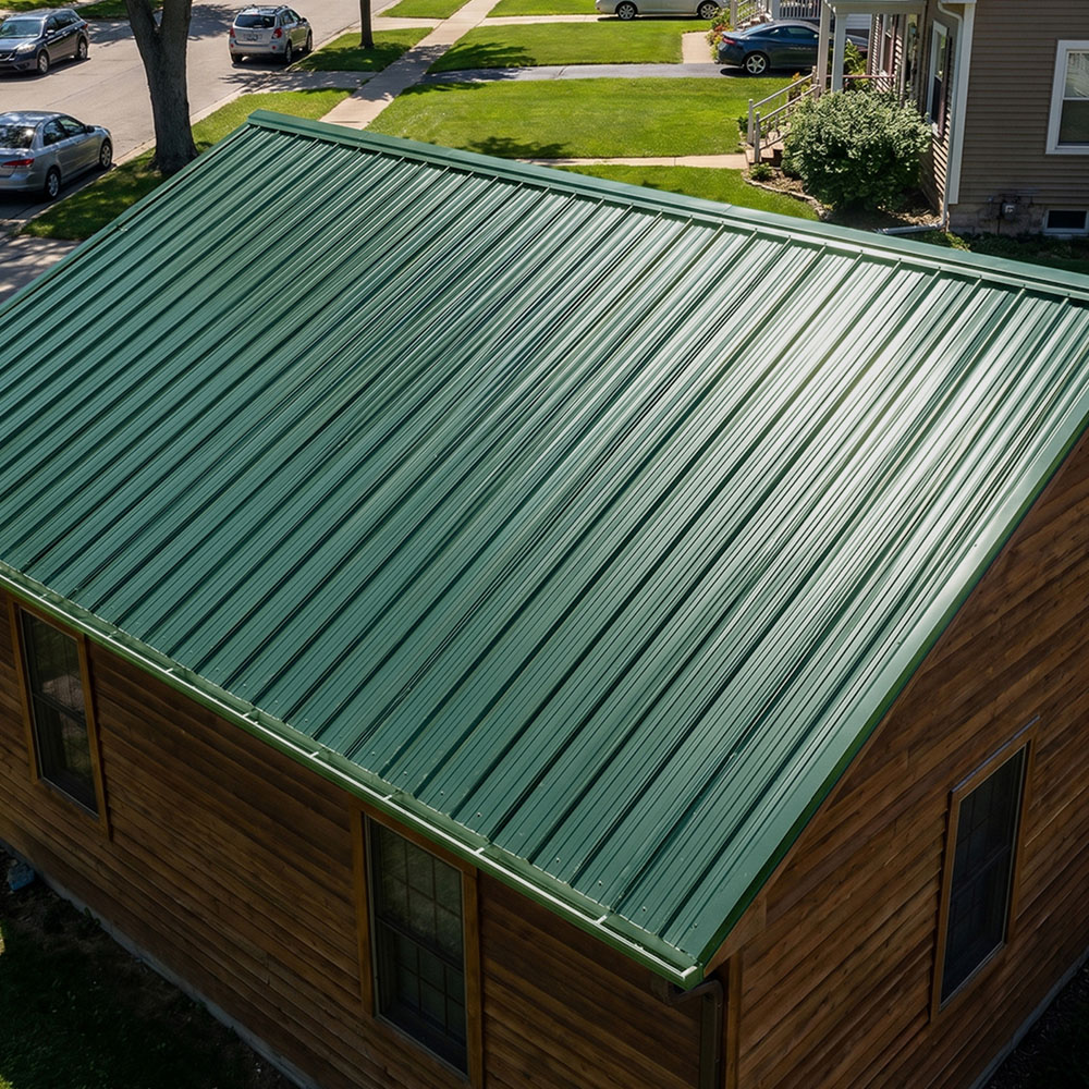 Living and Home 120 x 45cm Dark Green Galvanised Steel Roofing Sheet 12 Pack Image 2