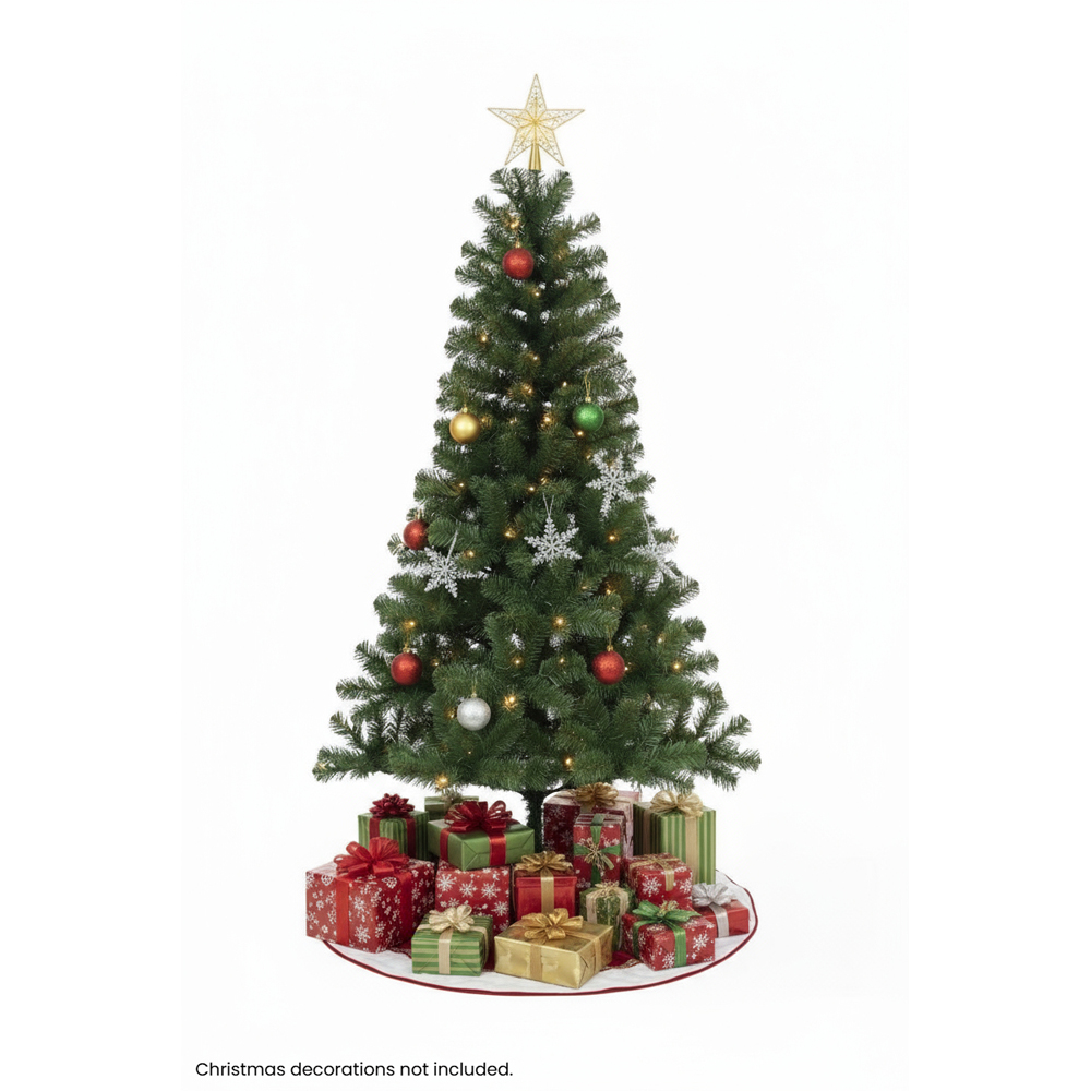 Festive Christmas 150 Warm White LED Pre-Lit Winter Fir Artificial Christmas Tree 6ft Image 4