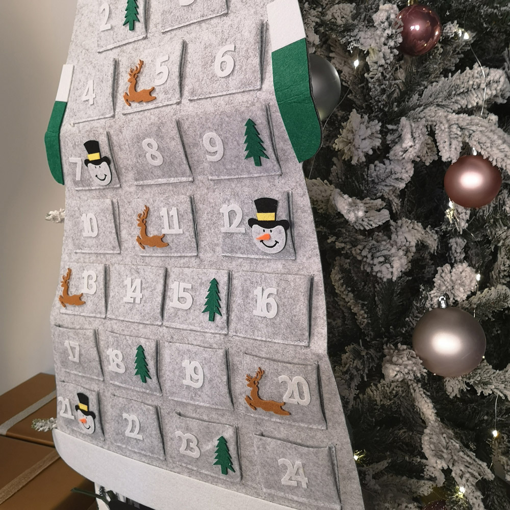 Samuel Alexander Grey Christmas Felt Santa Advent Calendar Image 6
