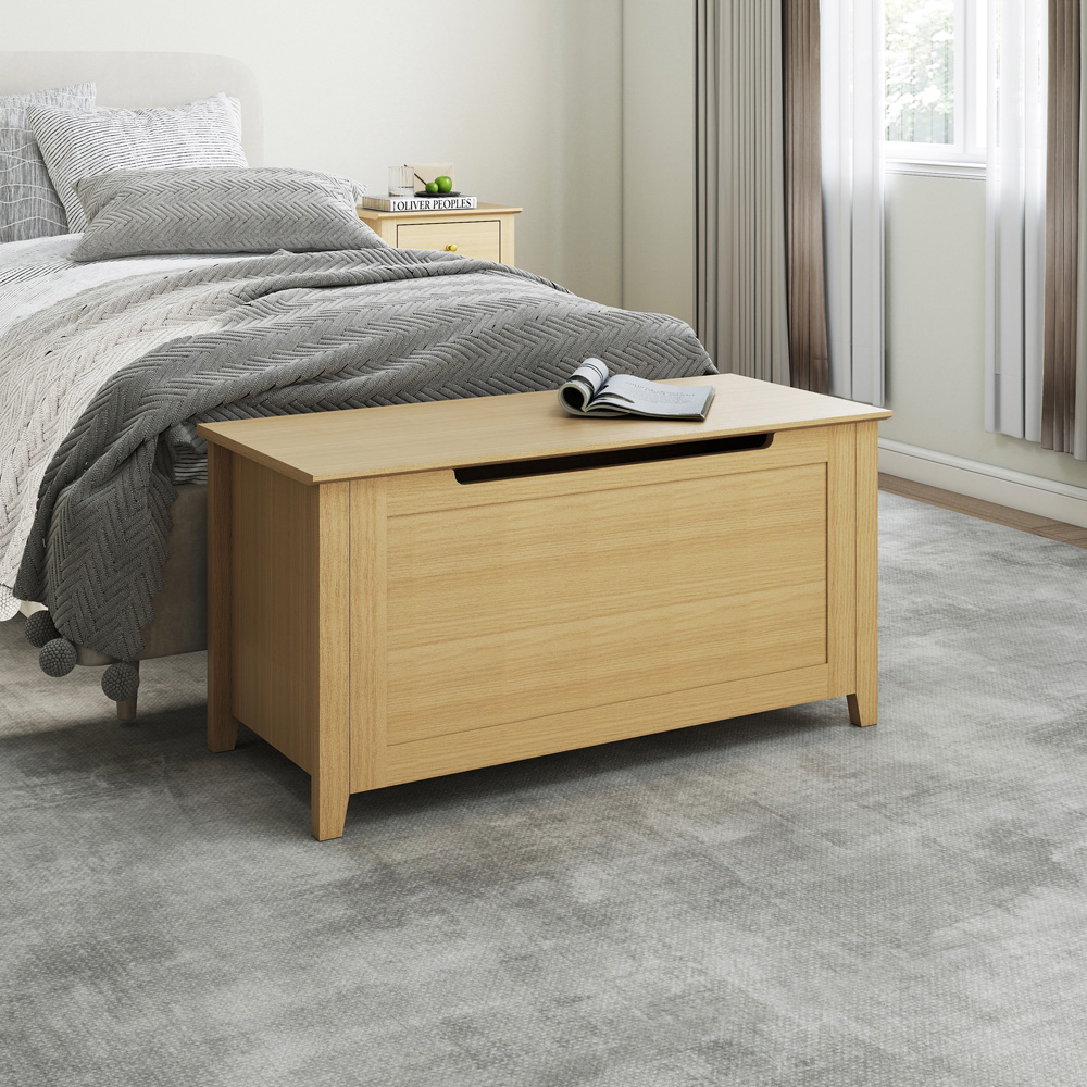Core Products Henley Oak Effect Storage Trunk Image 8