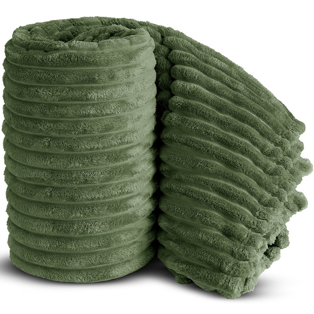 Velosso Bellissima Olive Plush Throw 305 x 305cm Image 3