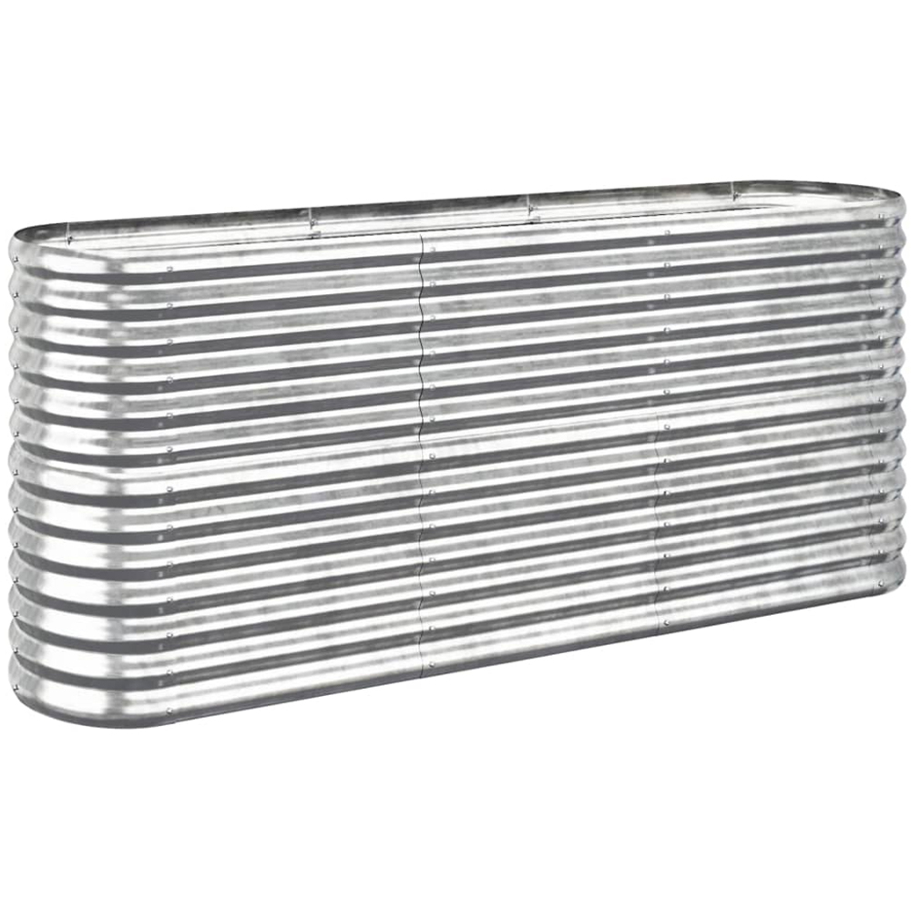 vidaXL Silver Galvanised Steel Raised Garden Bed 68 x 40 x 152cm Image 1