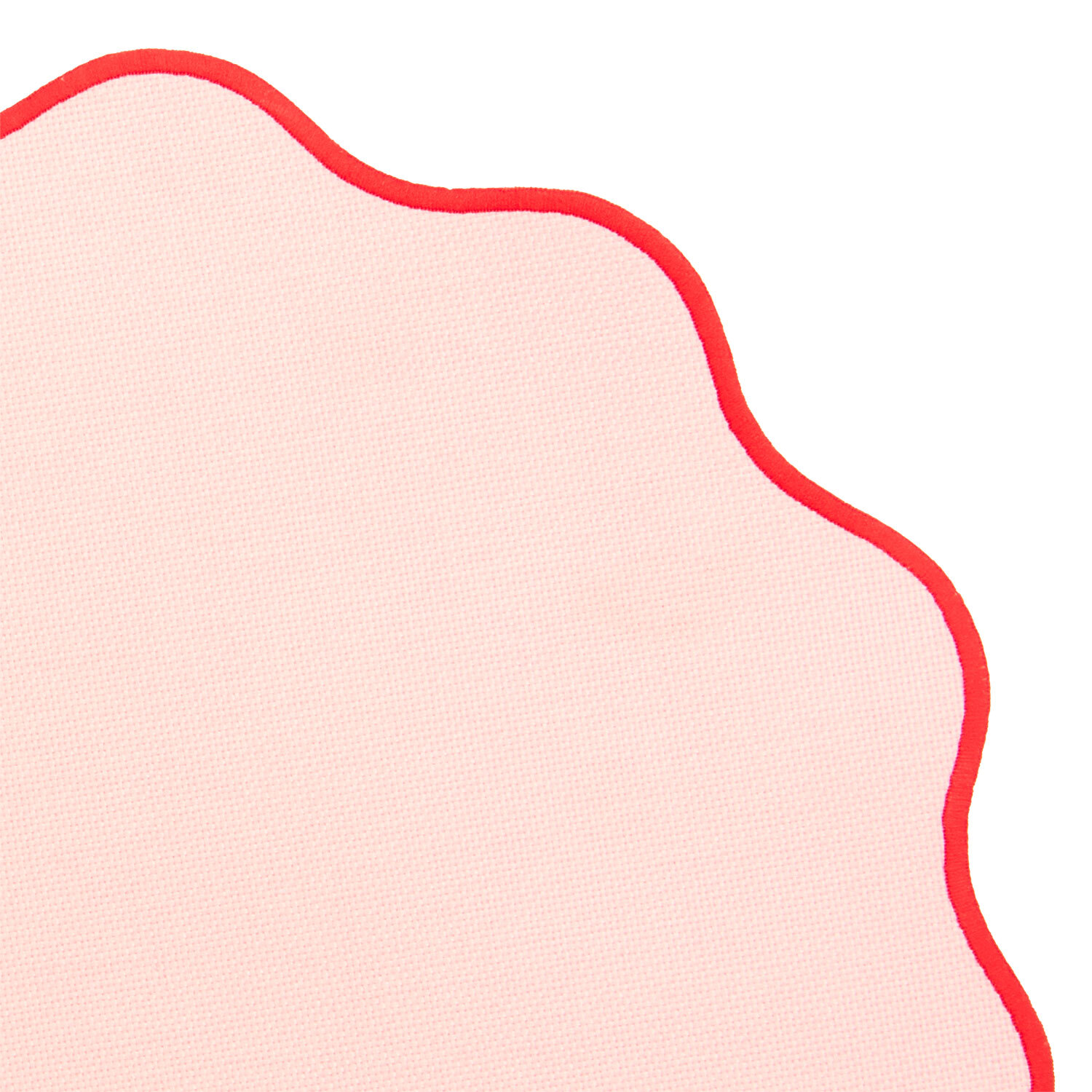 Pack of 2 Scalloped Edge Round Placemats Pink Image 7