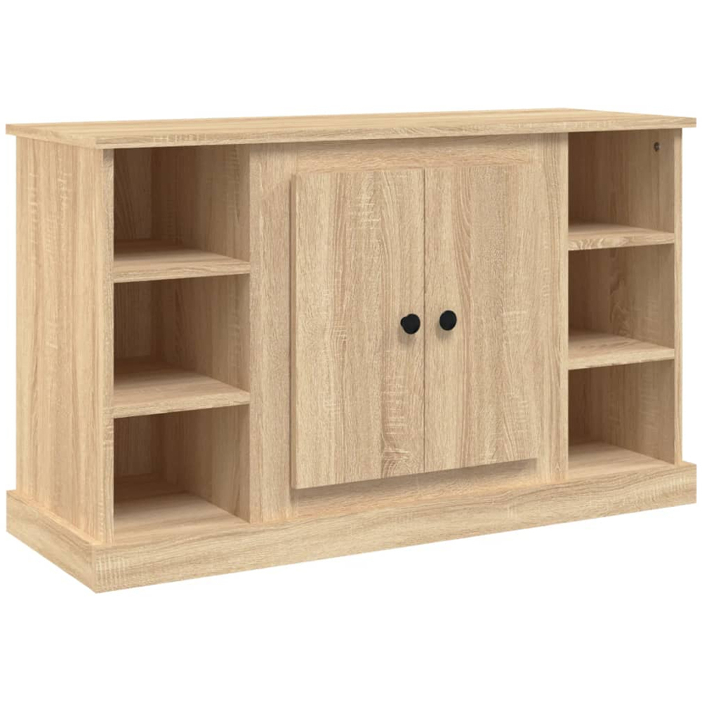 vidaXL 2 Door 6 Shelf Sonoma Oak Sideboard Image 2