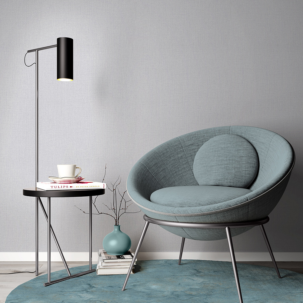 Erismann Elin Woven Modern Plain Grey Wallpaper Image 3