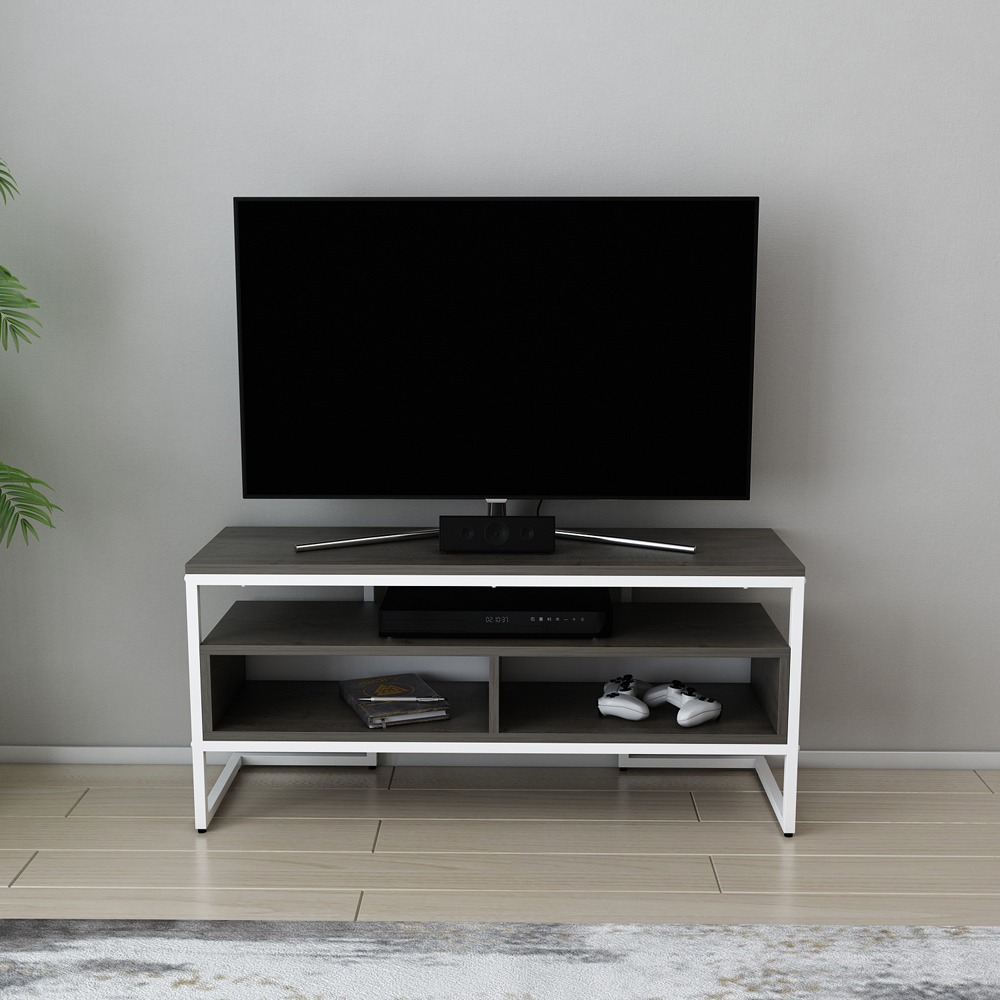 Decorotika Merrion 3 Shelf White Wenge TV Stand for 50 inch TV Image 4