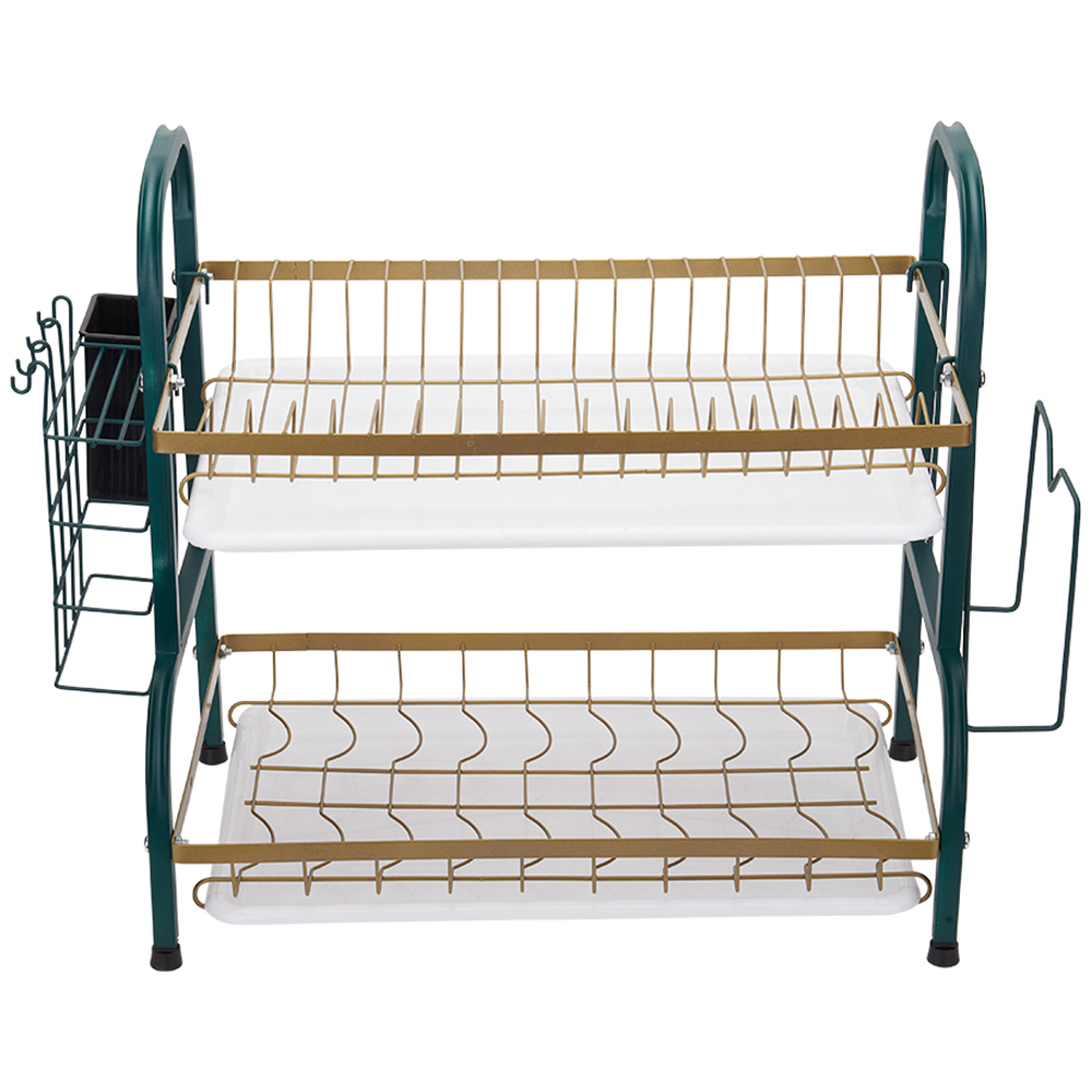 Living and Home 2 Tier Kitchen Carbon Steel Dish Rack Image 2