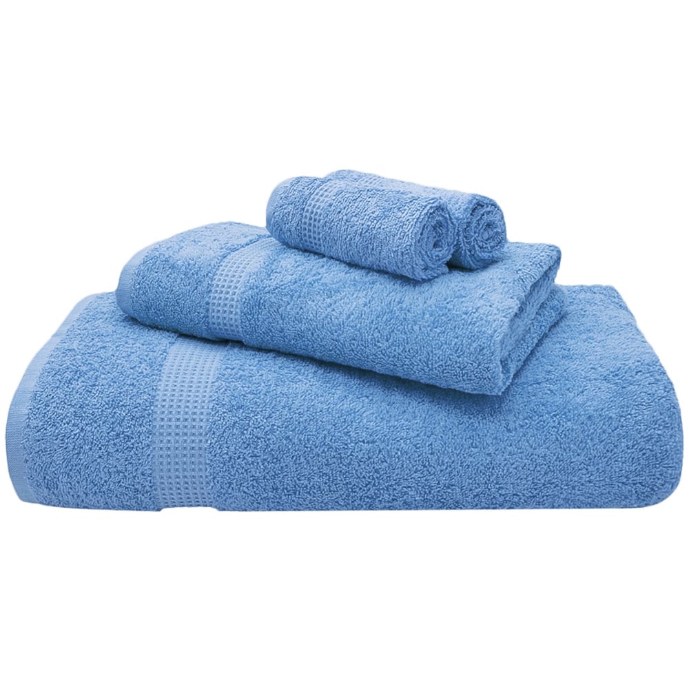 Mayfair Egyptian Cotton Blue Bath Sheet Set of 2 Image 1