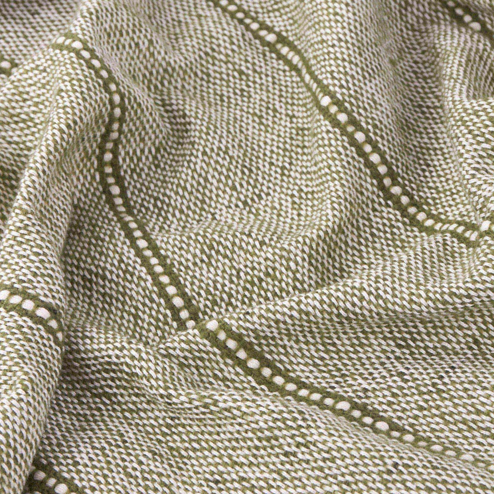 Yard Hedon Green Linear Stripe Woven Throw 130 x 180cm Image 2