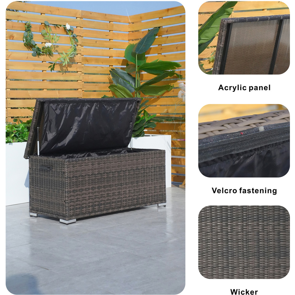 Direct Wicker 243L Small Brown Garden Rattan Storage Box Image 7