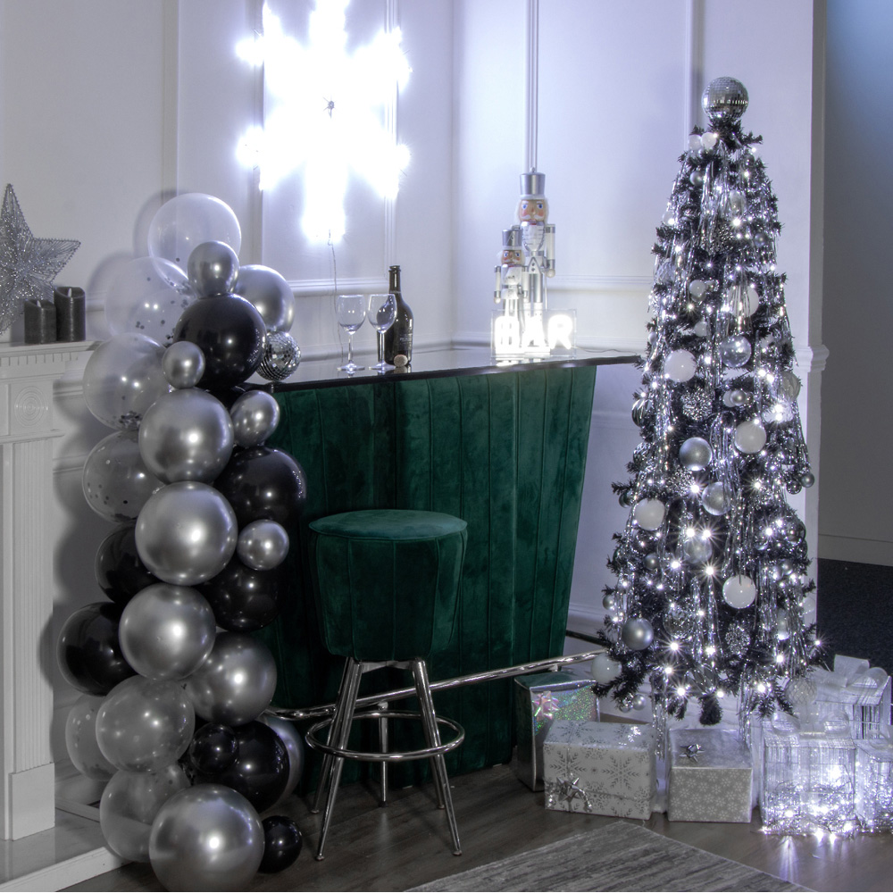 The Christmas Workshop Black Slim Line Christmas Tree 6ft Image 2