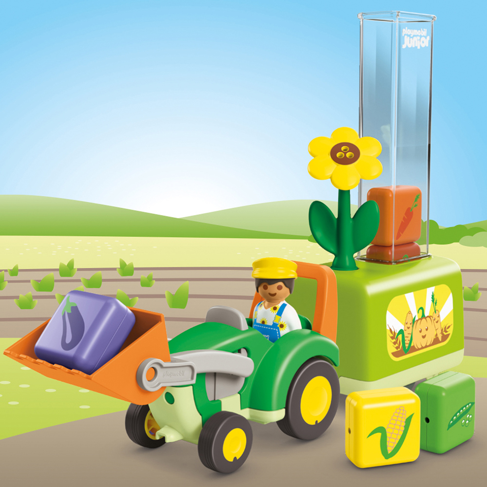 Playmobil Junior Tractor with Load and Drop Planter Playset Image 5