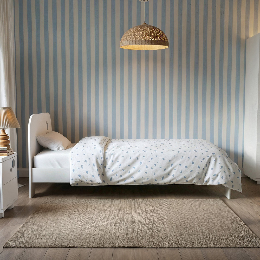 Flair Livana Single White and Blue Bed Image 4