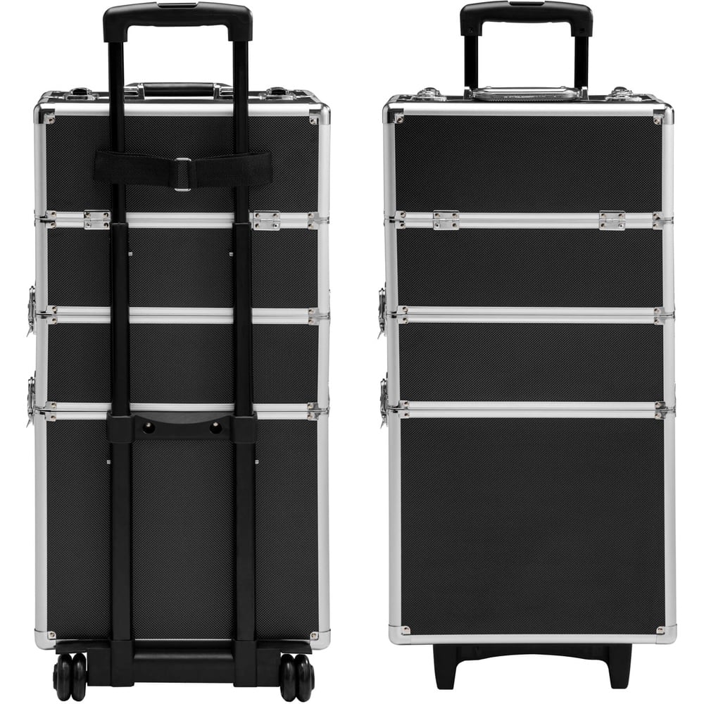 Tectake 3 Level Black Cosmetic Vanity Case 68 x 35cm Image 3
