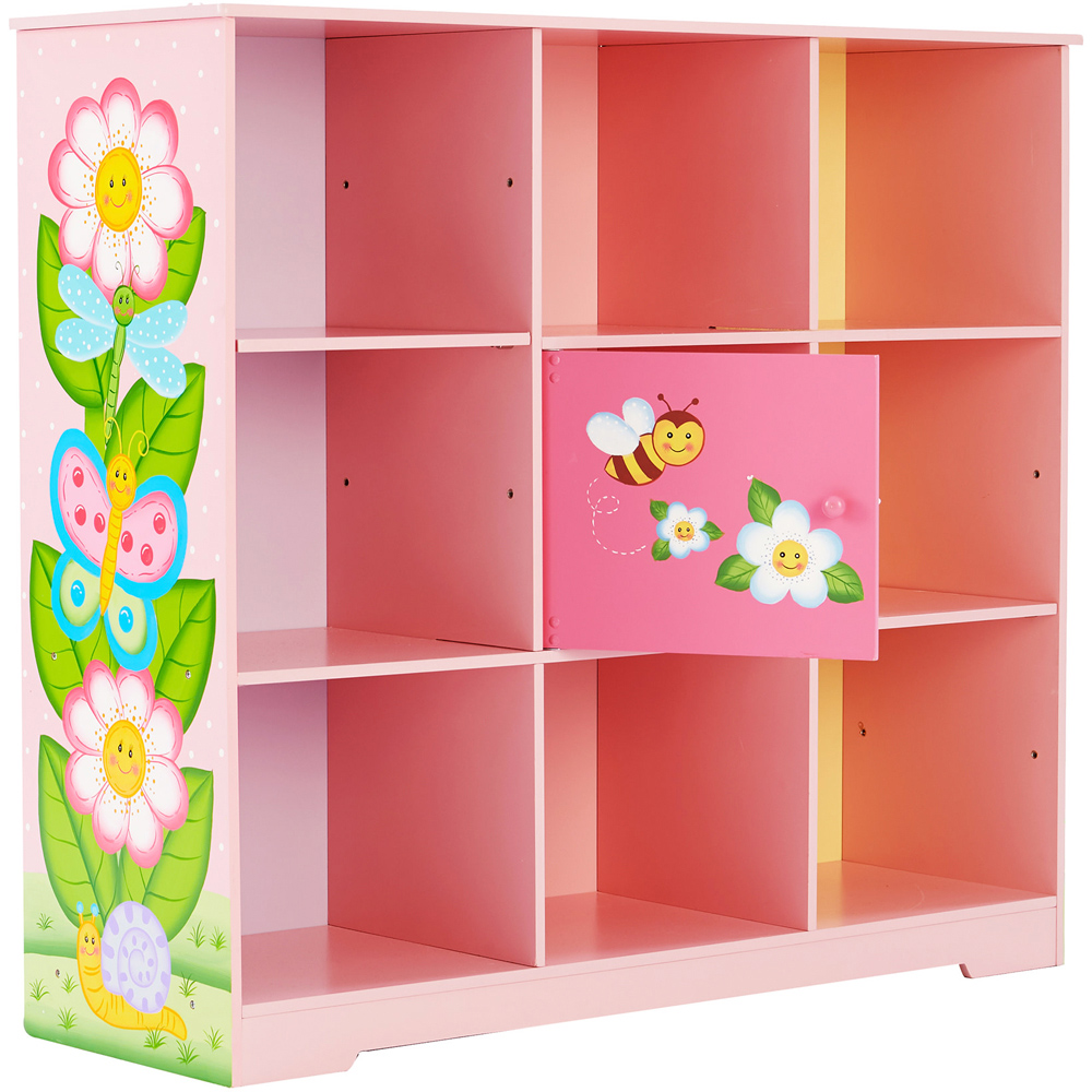 Teamson Kids Fantasy Fields Single Door 8 Shelf Toy Furniture Magic Garden Bookshelf Image 2