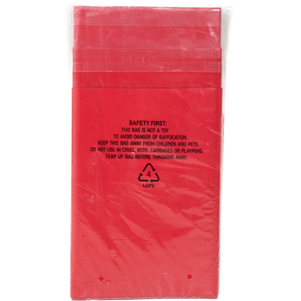Pack of 50 Assorted Sizes Mailing Bags Red Image 4