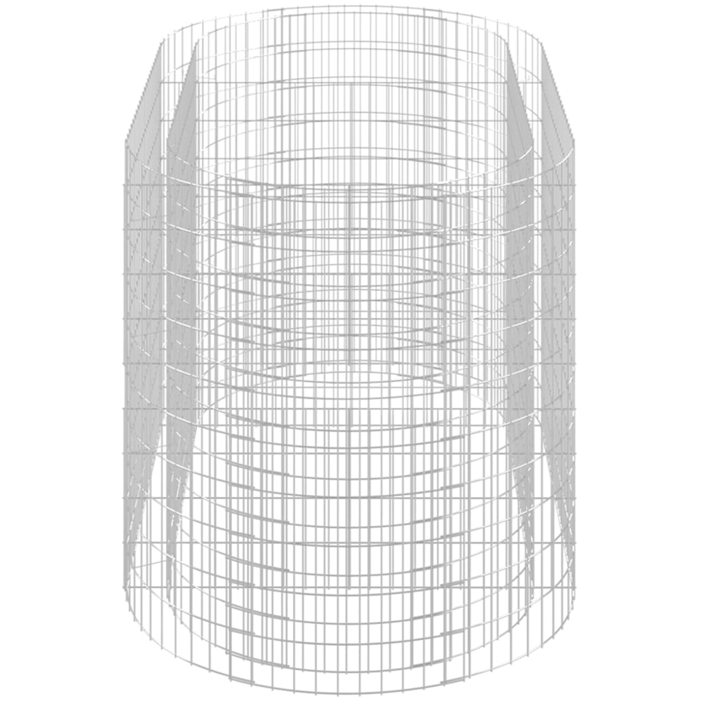 vidaXL Silver Galvanised Iron Gabion Raised Bed 200 x 100 x 100cm Image 4