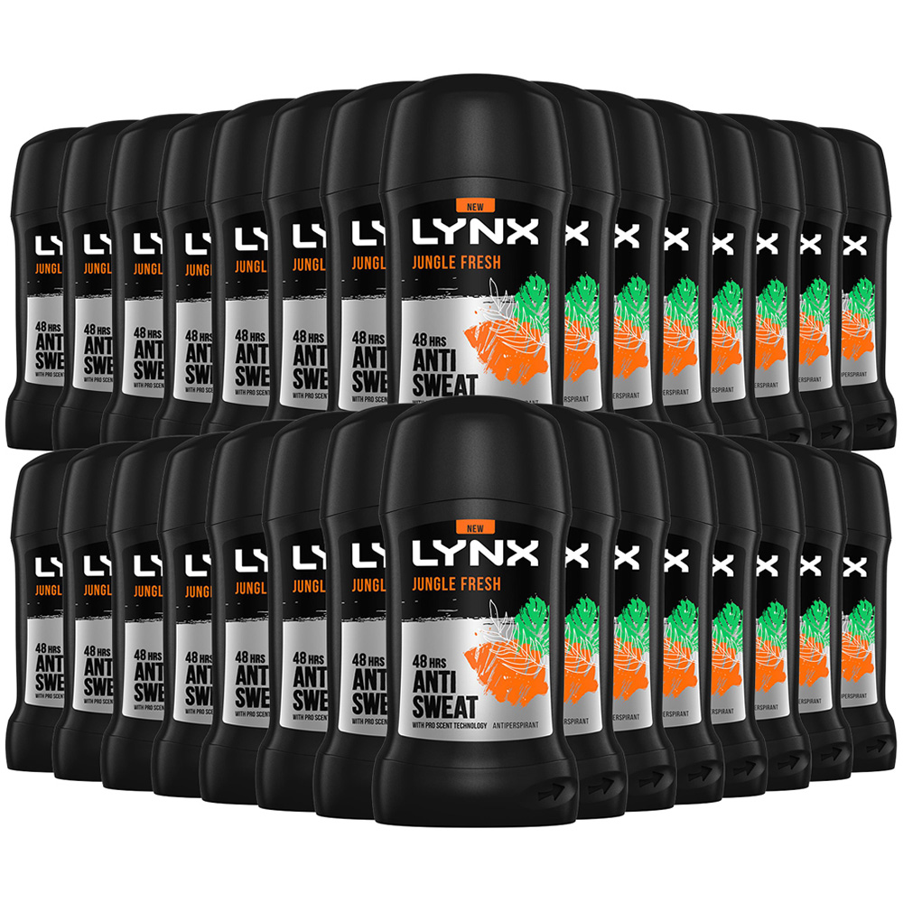 Lynx Jungle Fresh 48H Odour Protection Anti-Perspirant Deodorant Stick 50ml 30 Pack Image 1