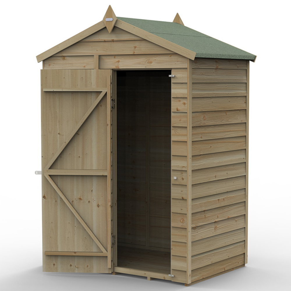 Forest Garden 4LIFE 5 x 3ft Single Door Apex Shed Image 3