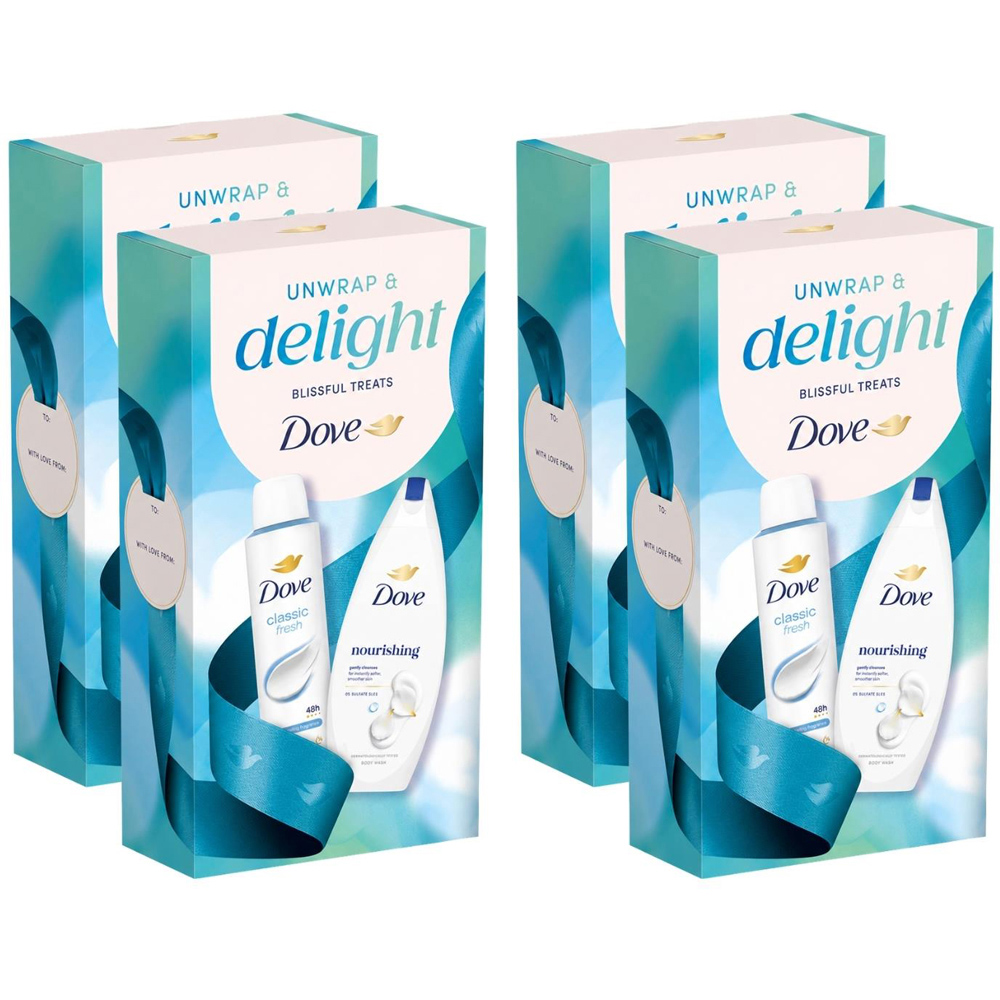 Dove Unwrap and Delight Blissful Treats Duo Gift Set 2 Piece 4 Pack Image 1