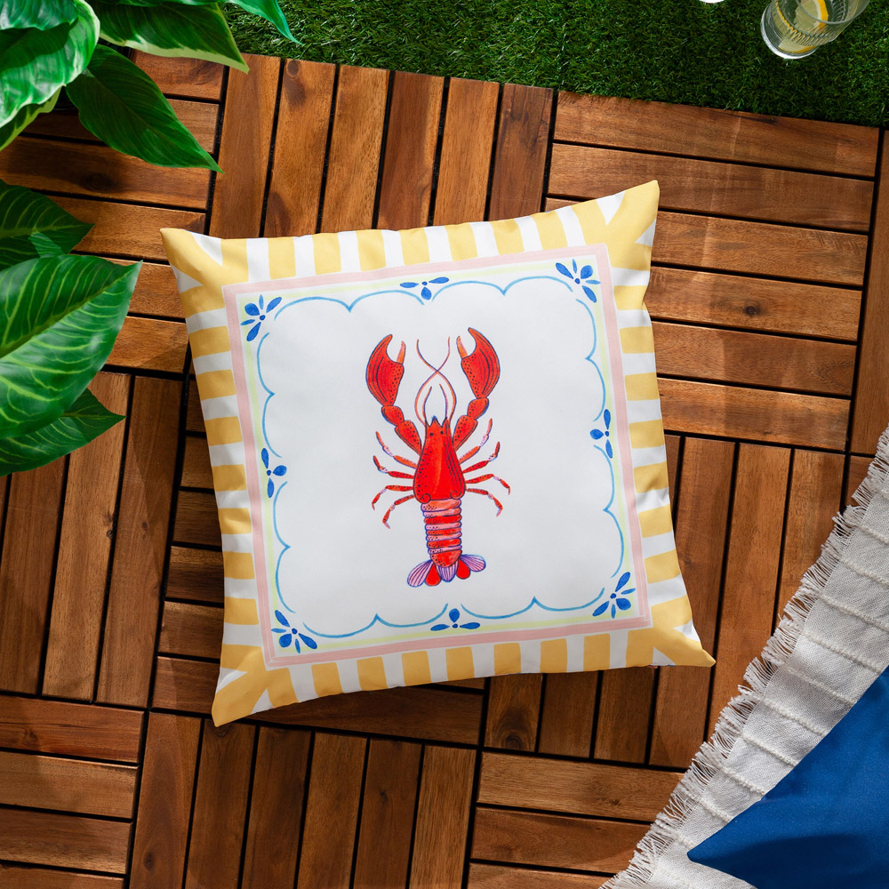 furn. Brunch Stripes Multicolour Printed Polyester Filled Outdoor Cushion 45 x 45cm Image 2