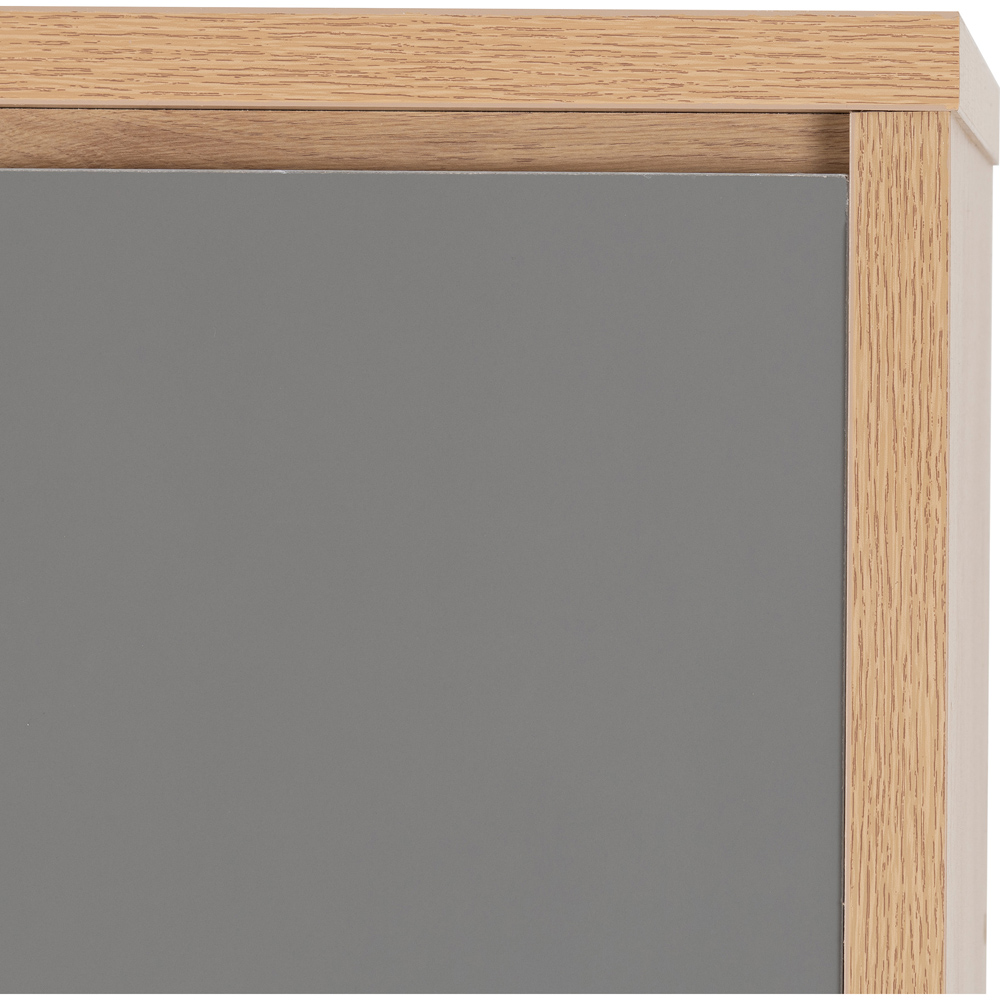 Seconique Seville 4 Door 2 Drawer Grey Gloss Light Oak Effect Veneer Wardrobe Image 7