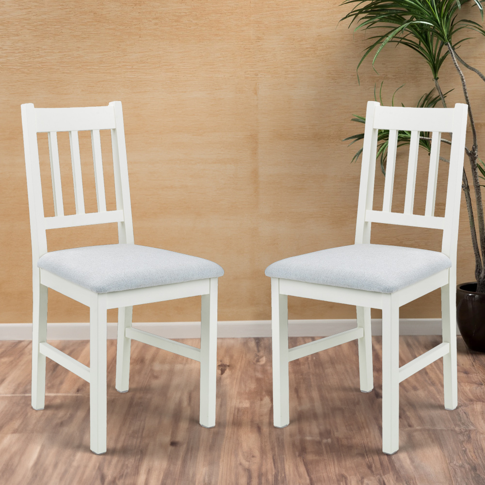 Julian Bowen Coxmoor Set of 2 Ivory Dining Chair Image