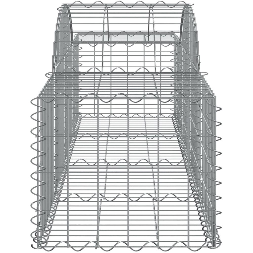 vidaXL Silver Galvanised Iron Arched Gabion Basket 200 x 50 x 40/60cm 15 Pack Image 3