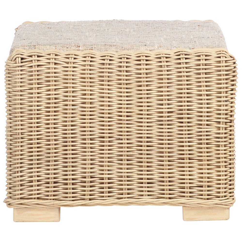 Desser Furniture Burford Natural Rattan and Farrow Footstool Image 4