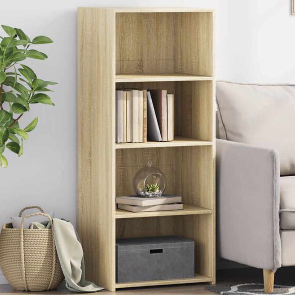 vidaXL 4 Shelf Sonoma Oak Highboard Image 1