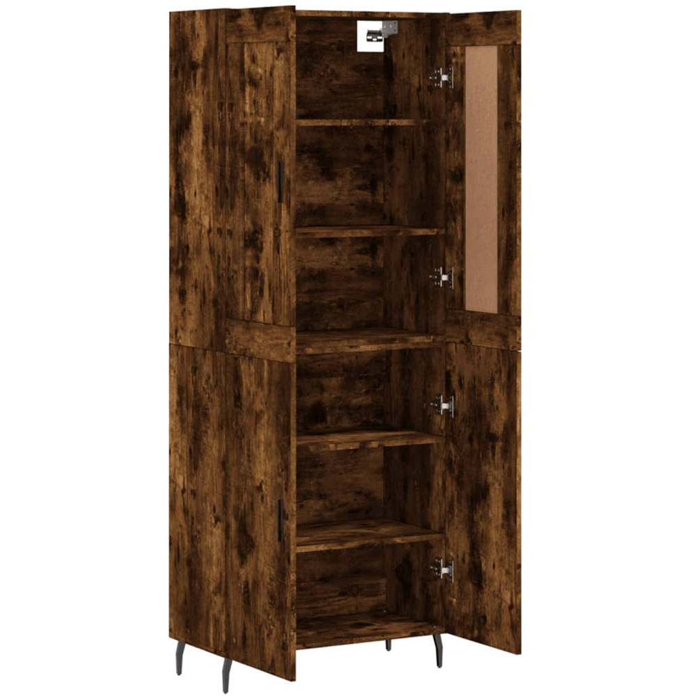 vidaXL 4 Door Smoked Oak Highboard Image 2