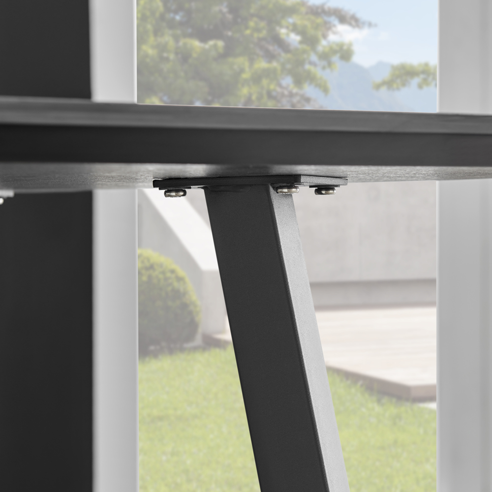Furniturebox Copeland Cesano Marble Effect 4 Seater Dining Set White Navy and Black Image 6