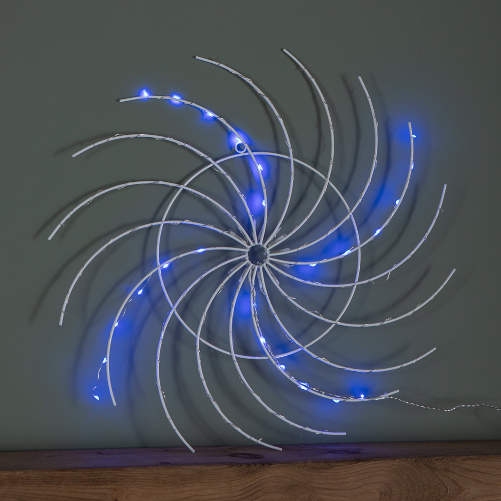 Samuel Alexander White LED Light Up Christmas Catherine Wheel Decoration Image 8