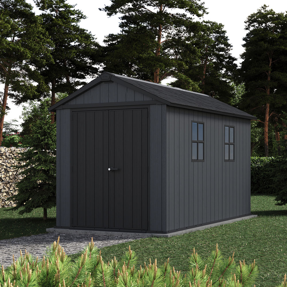 Keter Newton Plus 7.5 x 11ft Grey Steel Double Wall Shed Image 2