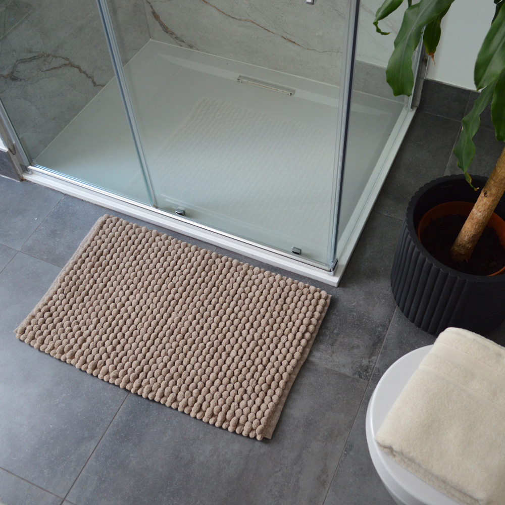 Allure Bath Fashions Luxury Chunky Bobble Mocha Bath Mat 50 x 80cm Image 2