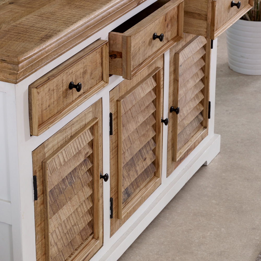 Brooklyn Alfie 3 Door 3 Drawer Wood Sideboard Image 4