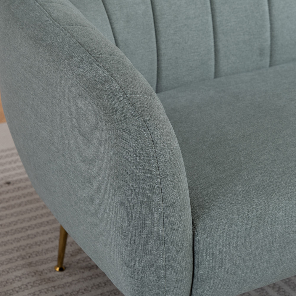 Artemis Home Stanton 2 Seater Duck Egg Fabric Shell Accent Sofa Image 2