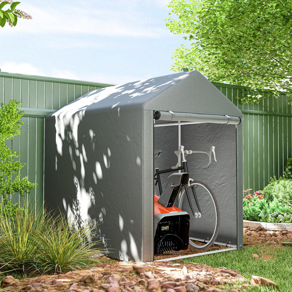 Outsunny 3.9 x 5.9ft Portable Garden Storage Shed Image 2