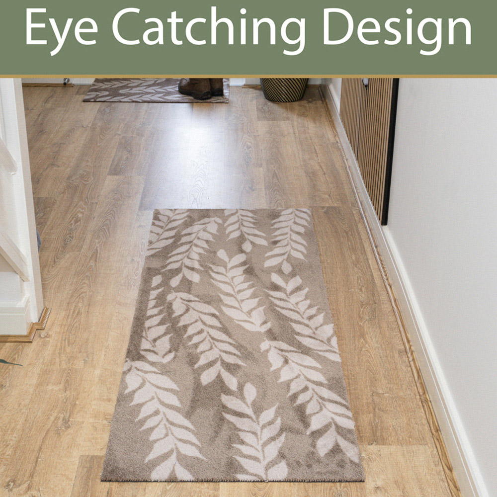 JVL Mega Brown Leaves Latex Backed Door Runner 57 x 150cm Image 7