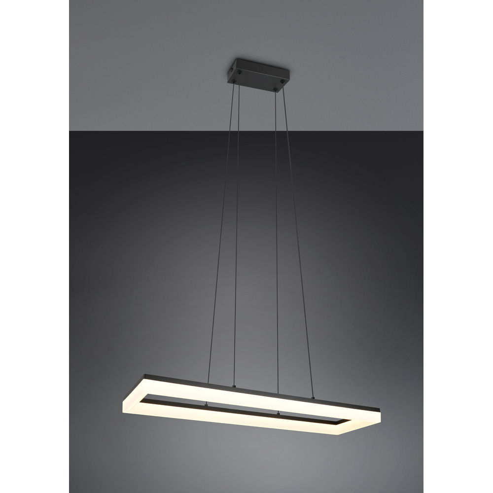 TRIO Camino Matt Black LED Pendant Light Image 2