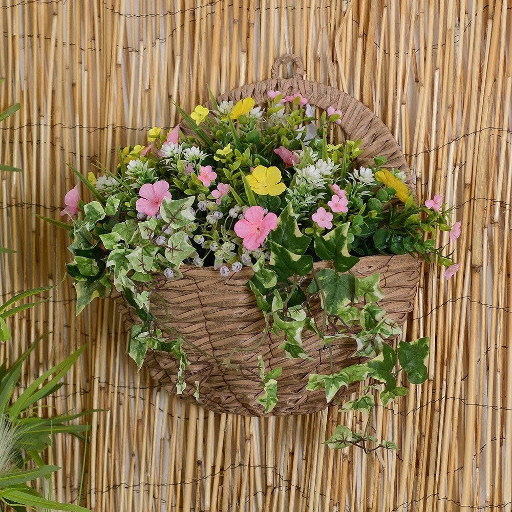 Spring Floral Wall Basket Image 2
